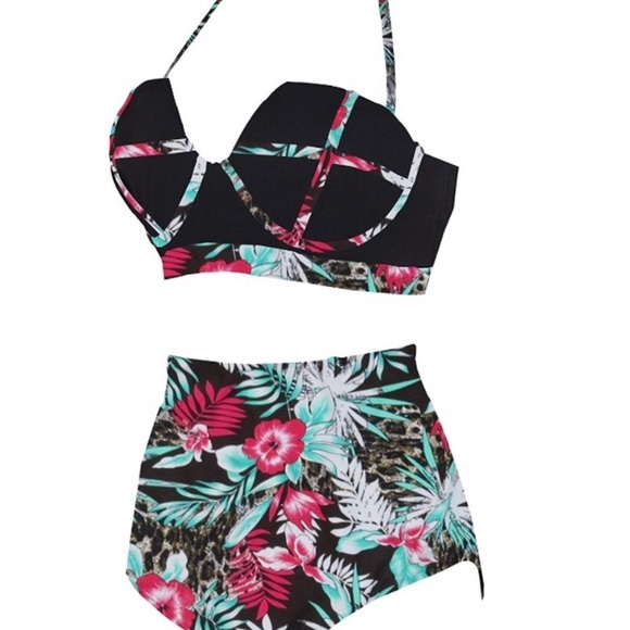 La Plage Push Up High Waist Bikini Set, L - NWT - Picture 2 of 3